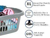 JMS we create smile 60L Plastic Hipster Laundry Baskets Set of 2 Silver view 3