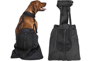 QUINCRY Drag Bag for Paralyzed Pets, Indoor Dog Wheelchair Alternative for Disabled Back Rear Legs Dog, Protects Chest and Limbs, Durable Nylon Breathable and Comfortable (L)