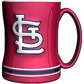 Boelter Brands MLB unisex MLB 14-ounce Sculpted Relief Mug Alternate Color, Red