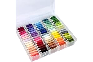 Friendship Bracelet String Kit String Bracelet Making Kit with 80 Skeins Embroidery Floss Cross Stitch Thread with Storage Box