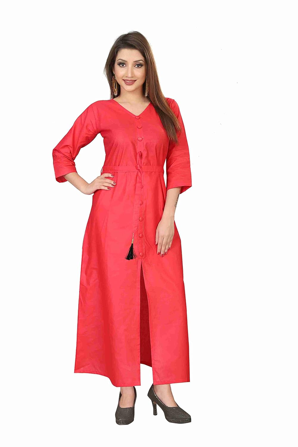 fabdiamond women's kurta(kp-1184_pink_x-large)