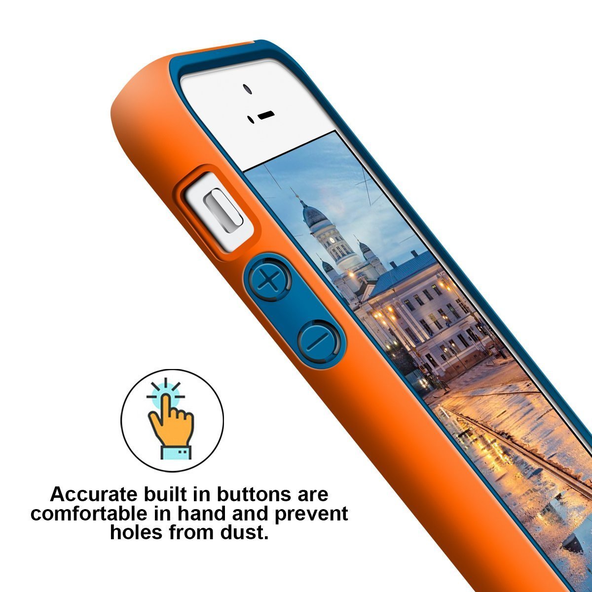 iPhone 5s / 5 / SE Case, LoHi Apple iPhone 5S Case [Dual Protection] Anti-Scratch Shockproof Bumper Case - Blue