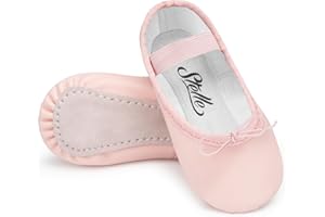 Stelle Ballet Shoes for Girls Toddler Dance Slippers PU Leather Boys Ballerina Shoes for Toddler/Little Kid/Big Kid/Women