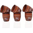 Tasses Argile Kulhad Fait Main Lot De 2 Tasses Traditionnelles Faites à La Main Kulhar Kulhad Chai Thé Café Cantaritos En Faïence émaillée Finition Brillante Argile Terre Cuite Artisanat Studio Poterie Mud