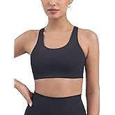 PAVOI ACTIVE Racerback Supportive Sports Bras for Women - High Support Scoop Neck Gym Workout Bra Removable Pads - HiPerform