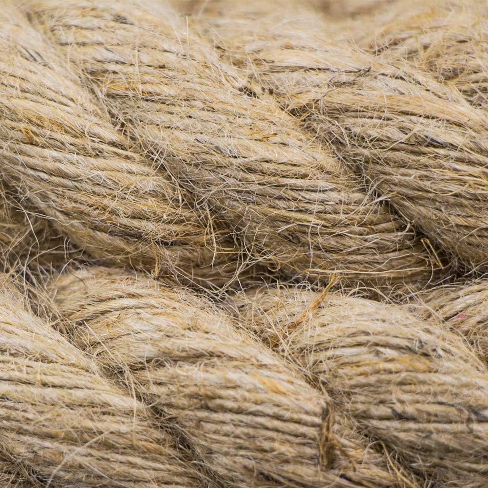 Aoneky Natural Jute Rope 15m 25mm, 14/16/ 20/25 /30/40/50mm Thick Heavy Duty Twisted Hemp Rope for Tug of War Climbing - Image 5