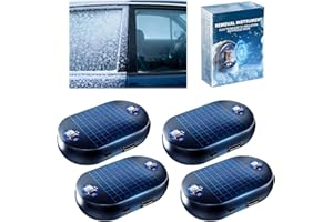 ROVIA Anti-Freeze Electromagnetic Car Snow Removal Device, 2026 New Upgraded Antifreeze Snow Ice Frost Removal Instrument, Universal Solar Rechargeable for Car Windshield (4PCS)