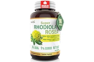 Herba Rhodiola Rosea Supplement 200mg - 90 Capsules | 6:1 Extract | Rhodiola Supplement with Min 3% Rosavins and 1% Salidrosi