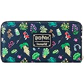 Loungefly Harry Potter Herbology AOP Clutch Zip Wallet Faux Leather