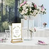 Boxalls Gold Border 5x7 Acrylic Sign Holder Double Sided Vertical Frame Set view 2