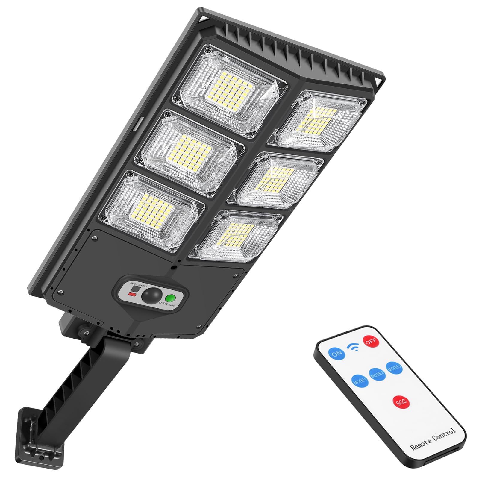 Photo 1 of 150W Solar Lights Outdoor, 8000LM Led Flood Light Motion Sensor with Remote Control, 3 Modes Solar Street Light Outdoor for Yard, Garden, Path, Parking lot - IP65 Waterproof