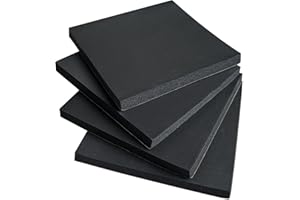 ZSUCUN 4 Pieces Adhesive Foam Padding 1/2 in Thick X 6 in X 6 in, Anti Vibration Pads, Closed Cell Foam Pads for Anti-Slip, Shock Absorption