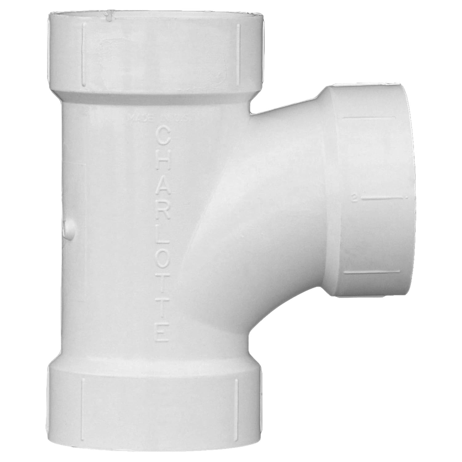 Easy to Install Charlotte Pipe 11/2 Sanitary Tee Pipe Fitting Durable Drain, Waste and Vent