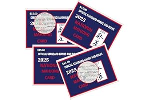 2025 Mahjong Card - Large Size 4Pcs - Premium Durable Game Set- 4-Piece Set for Professional Play,Standard Cards Large Size M