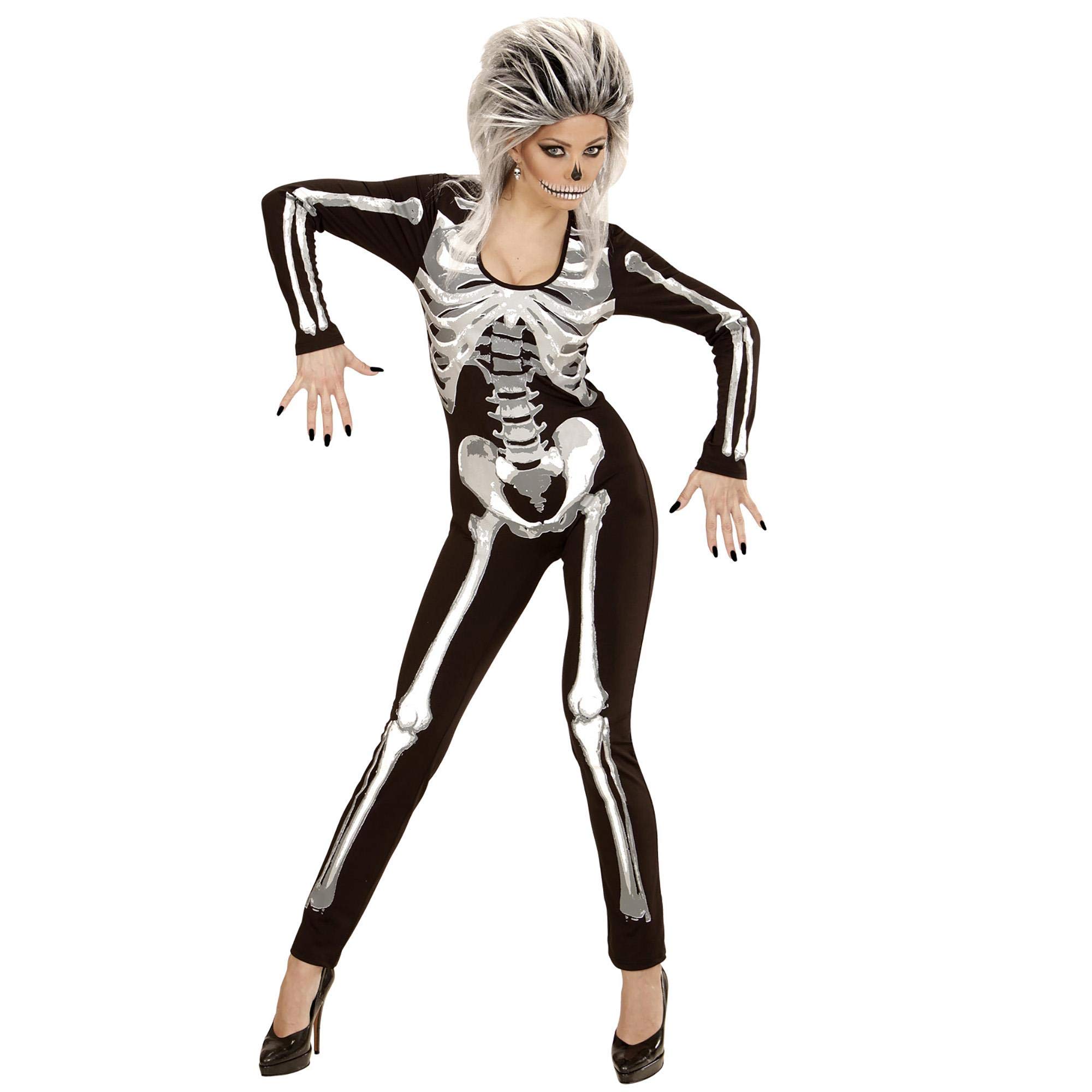 Widmann Adult Costume Skeleton Girl, Jumpsuit