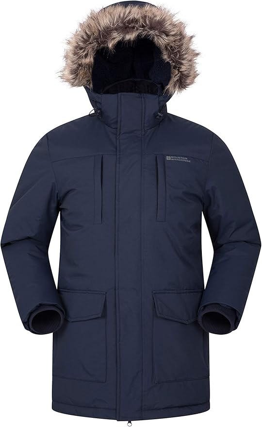 Mountain Warehouse Mens Long Parka Jacket Waterproof Raincoat