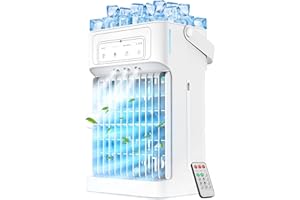 Portable Air Conditioners Dual-Motors Portable AC Unit 3in1 Mini Air Conditioner Portable for Room,Evaporative Air Cooler wit