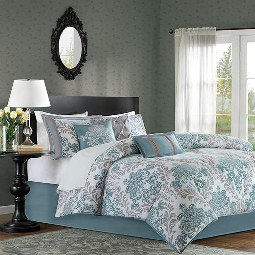 Amazon Com Madison Park Bella Cal King Size Bed Comforter Set Bed