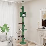 ARTETHYS Floor to Ceiling Cat Tree 260cm 5 Tiers Green Indoor Cats view 7