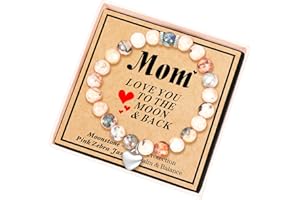 VICKHU Mothers Day Gifts From Daughter Son Crystal Moonstone Bracelet for women Birthday Thanksgiving Day Christmas Valentine's Day Gifts for mom auntin grandma mommy