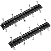 8" Black Kayak Gear Track Rail for YakAttack GTSL90 GearTrac Fishing &amp; Marine Accessories-1/2 Wide Track Polymer Hardware Includes Stainless Hardware,for Camera Mounts,Rod Holders,Flag Poles(2 Pack)