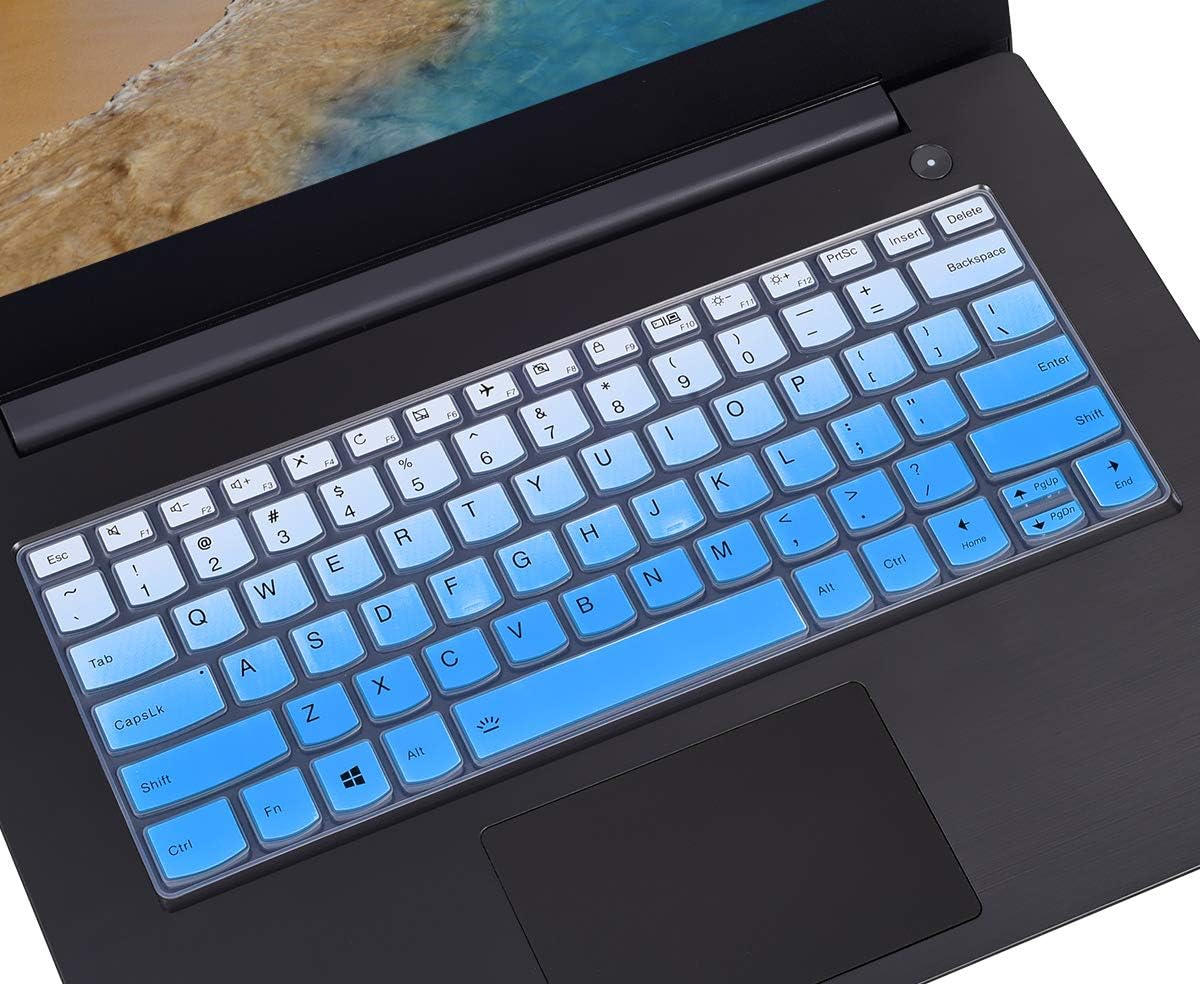 Keyboard Cover Protector Compatible with Lenovo Yoga 730 720 13.3 inch, Lenovo Yoga 720 12.5 inch, Lenovo Yoga 920 C930 13.9 inch Soft-Touch Keyboard Protective Skin, Gradual Blue