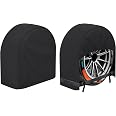 K-Musculo RV Tire Covers 4-Pack - Waterproof 5-Layer Nonwoven, Fits 33-35 Inch Diameter Tires, Gray - View #9