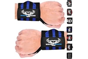 BEAST RAGE Lifting Wrist Wraps, Wrist Straps for Weightlifting Straps Gym Wrist Wraps Men Thumb Loop Cotton Wrist Brace Straps Wrist Women Support Deadlift Straps Hard Pull Exercise