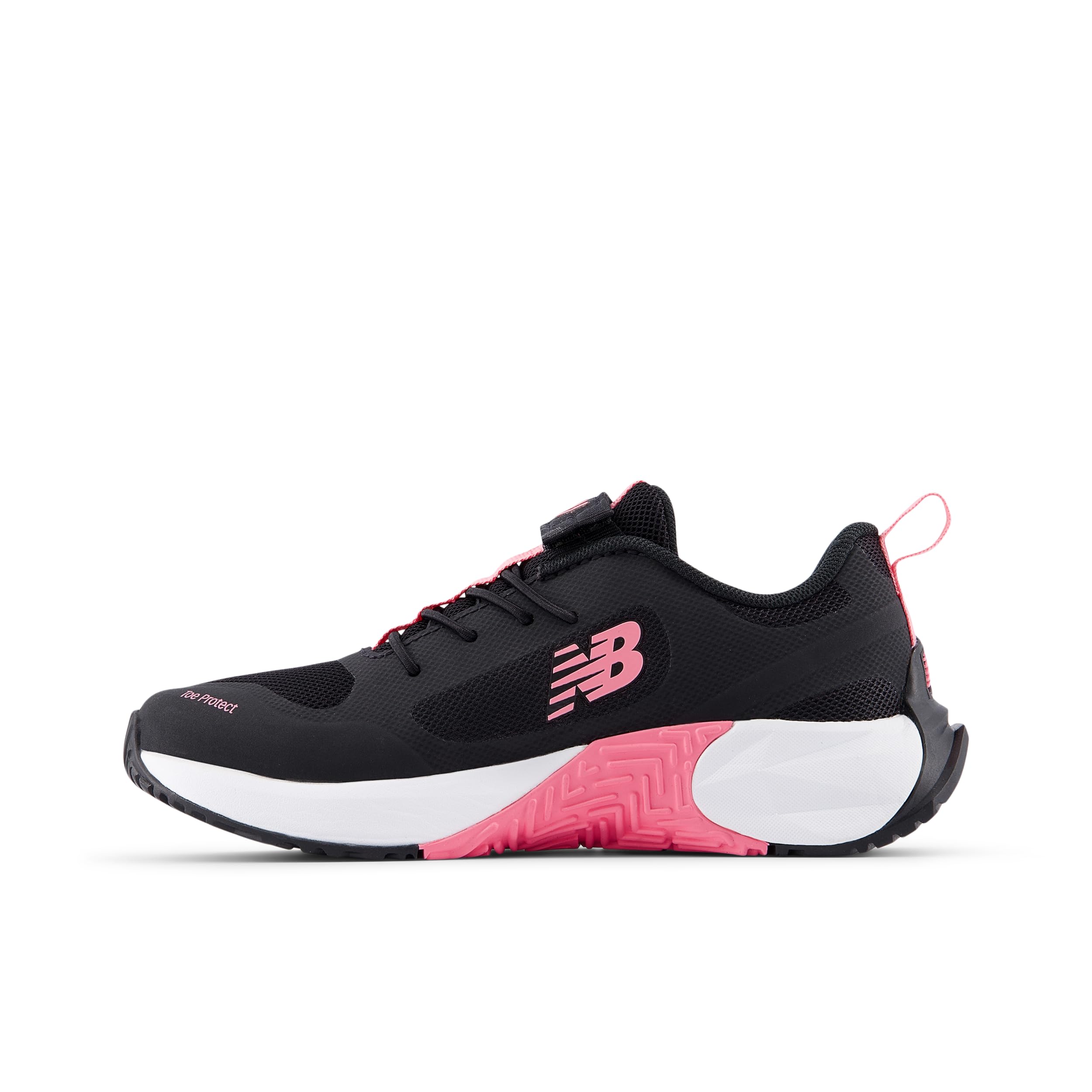 New Balance Kid’s FuelCell Play V1 Hook & Loop Running Shoe, Black/Signal Pink/White, 11.5 W Little Kid