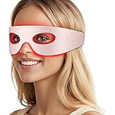 Red Light Therapy for Eyes, Wireless Under-Eye Red Light Therapy Mask with Timing Function, 3 Modes for Eyes Bags, Dark Circles, Fine Lines, Rechargeable Home Skincare Eye Mask