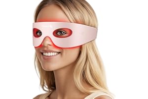 LANIENEY Red Light Therapy for Eyes, Wireless Under-Eye Red Light Therapy Mask with Timing Function, 3 Modes for Eyes Bags, Dark Circles, Fine Lines, Rechargeable Home Skincare Eye Mask