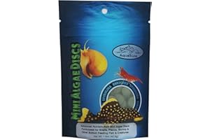 Invert Aquatics Mini Algae Discs - Sinking Diet for Snails, Shrimp & Bottom Feeding Fish (1.5oz (42,5g))