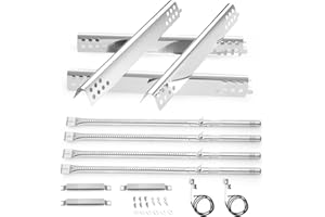 AOREWTGGH Grill Burner Replacement Parts for Charbroil 4 Burner 463342119 463332718 463347017 463335517 463376419, Heat Tent Plate Shield for Char-broil 463375719 463332719 463335519,Carryover Tube & Igniter