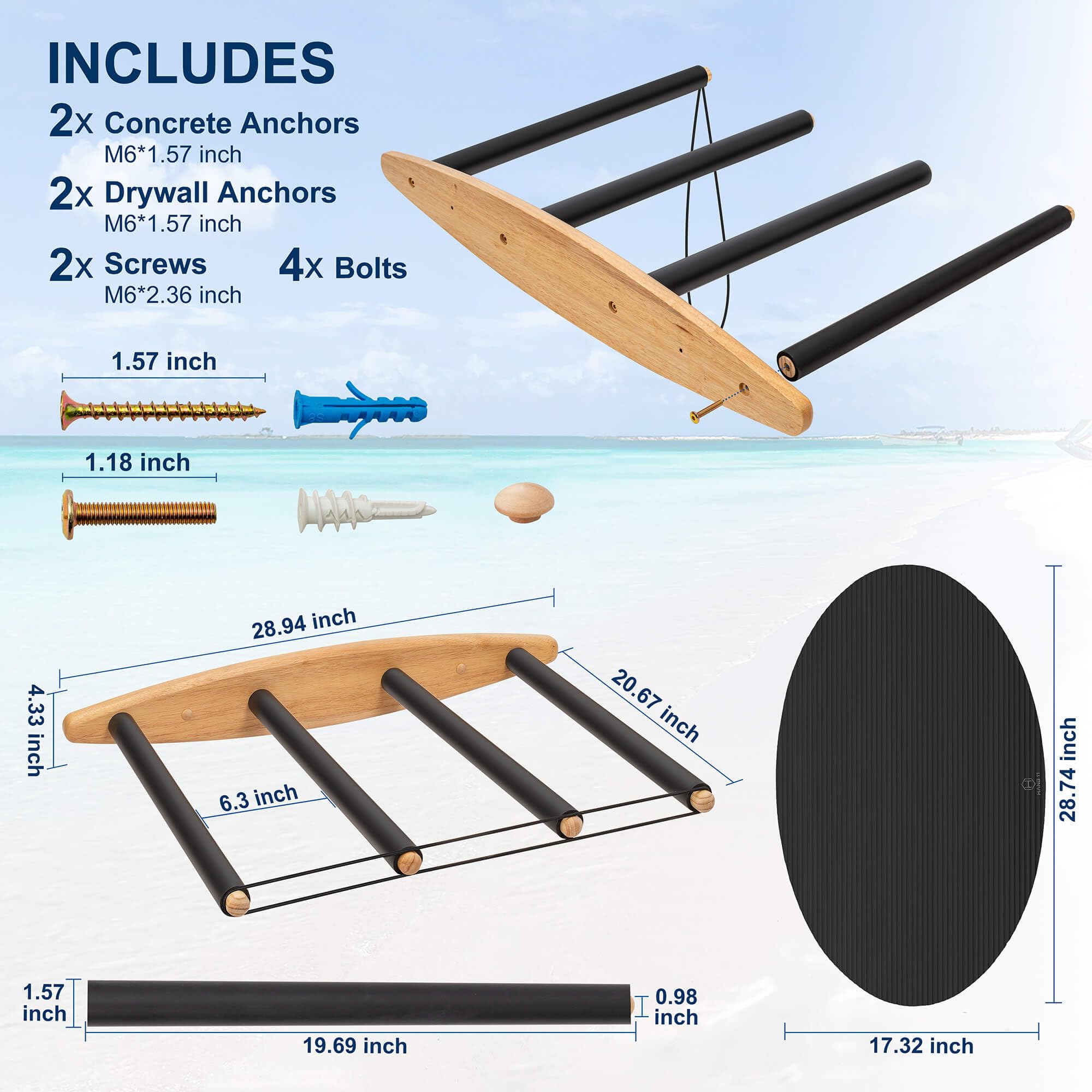 Hang 11 Vertical Surfboard Rack - Surf Racks For Australia | Ubuy - View #13