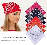 Aomig Bandana Head Scarf Mens Women Paisley Print 6 Pack Multi Use view 5
