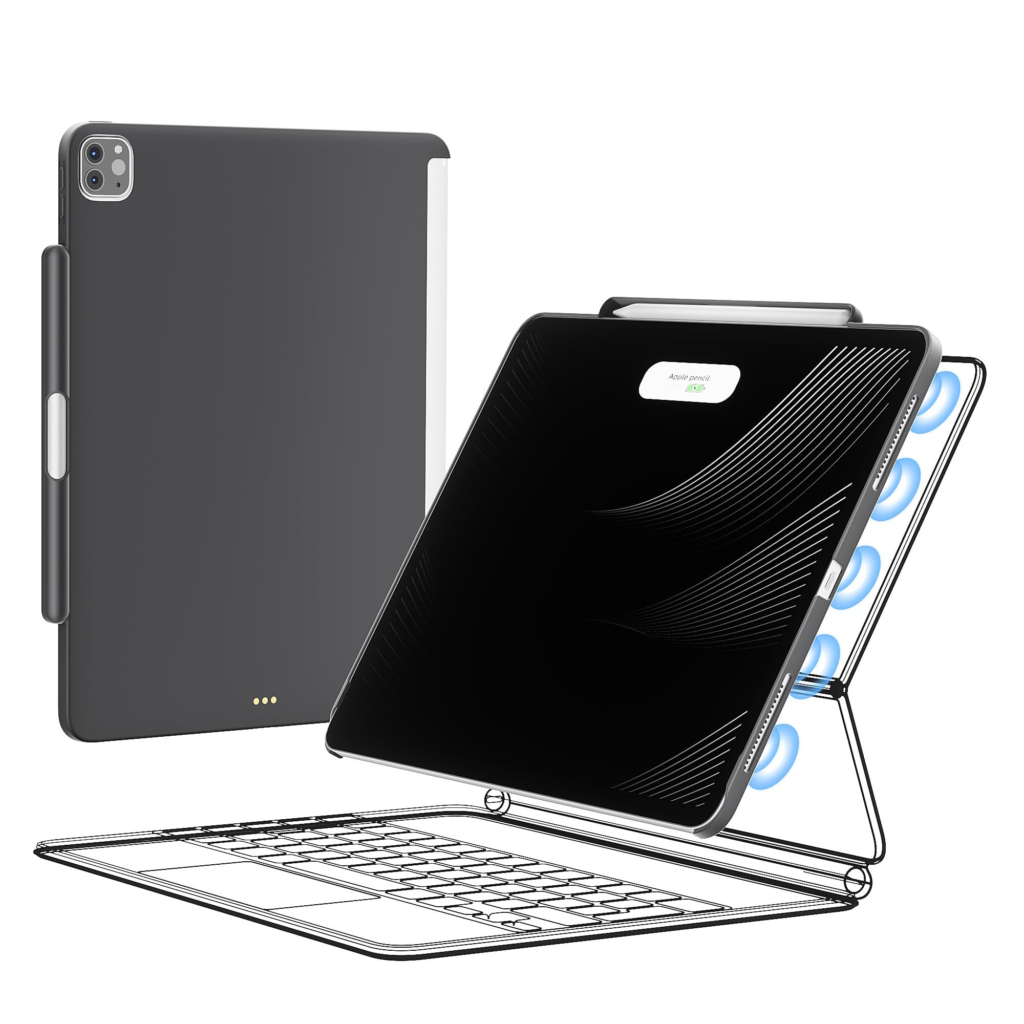 iPad Pro Case 12.9", Compatible with Magic Keyboard