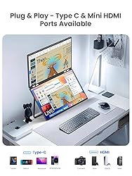 EPORMOT Portable Dual Monitor 23.8" 100Hz FHD 1080P