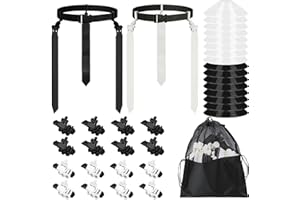 Flag Football Set,16 Player Adjustable Flag Football Belts with Flags, 16 Practice Cones and 1 Storage Bag,Perfect for Youth 