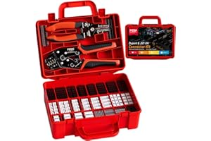 PEBA Crimping Tool Kit - 26 Types JST-XH & Dupont Connectors, Micro Connector Crimper 32-20 AWG for 3.0mm, 2.54mm, 2.5mm, 2.0mm Pitch JST, Dupont, MolexTE Open Barrel Terminals