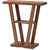 Baxton Studio Boone Modern and Contemporary Walnut Brown Finished Wood Console Table