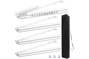 Set of 4 Mahjong Racks and Pushers, Clear Integrated Design Tile Holders, Professional 2-in-1 Mah Jong Game Accessories for A