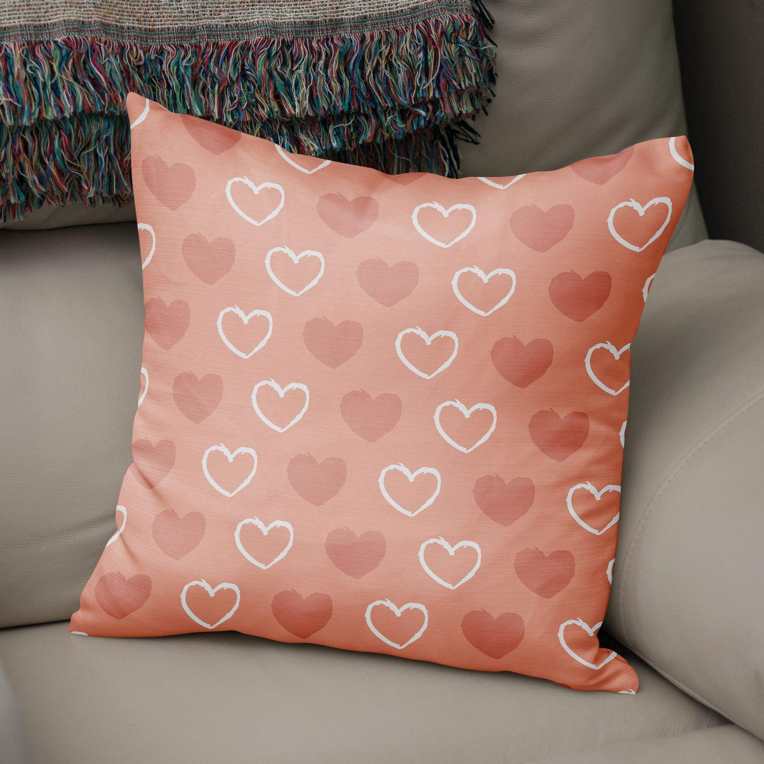 Bonamaison Decorative Cushion Cover Random Pattern, Throw Pillow Covers, Home Decorative Pillowcases for Livingroom, Sofa, Bedroom, Size:43X43 Cm - Designed and Manufactured in Turkey