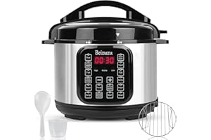 BEIZUZU Electric Pressure Cooker: 5 Quart 8-in-1 Multi-Functional Built-in 12 Presets Programs Pressure Pot, Multi Cooker, Slow Cooker, Rice Cooker, Steamer, Yogurt Maker, Warmer & Sterilizer
