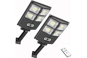 TFKK 200W Solar Lights for Outside, 8000LM Waterproof Solar Lights Outdoor Motion Sensor with Remote Control, 3 Modes Solar Flood Lights Lamp Outdoor for Yard, Garden, Path, Parking lot (2PCS)