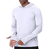 AIRDYNAM Men’s UV Sun Hoodie Athletic Fishing Shirts Ultra Lighweight Long Sleeve Quick Dry for Hiking Running Workout