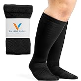 Viasox Compression Socks for Women and Men, Knee High Socks 12-15 mmhg Circulation Support for Flight, Travel