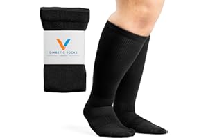 Viasox Compression Socks for Women and Men, Knee High 12-15 mmhg Circulation Support for Flight, Travel