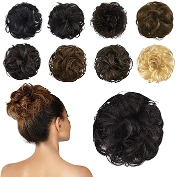 Amazon Com Feshfen 100 Human Hair Scrunchies 2 Dark Brown