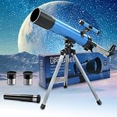 Telescope for Kids, 50mm 100x Beginner Telescope with Tripod | 2 Eyepieces, Finder Scope, Hands-On STEM Learning, Space Exploration Fun, Educational Toy Gift for Boys &amp; Girls Ages 6-12