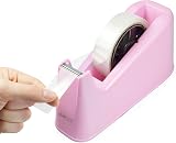 Rapesco 1487 500 Heavy Duty Tape Dispenser Candy Pink 2 Rolls 25mm view 3